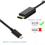 USB C Displayport Type C DP 4K 60Hz, 6 -foot 1.8 m.