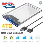 Clear HDD Harddisk SSD 2.5 Inch USB3.0 Hard Drive Enclosure, not including 1 USB cable
