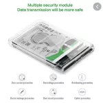 Clear HDD Harddisk SSD 2.5 Inch USB3.0 Hard Drive Enclosure, not including 1 USB cable