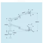 OL-3L Aluminum Adjustable Top Sleeve Sleeve 17-32 inches, display holders + 12-17 inches, laptops, full legs