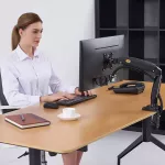 NB F80 Desktop17-30 "จอแอลซีดีจอ LED ที่วางแขนก๊าซฤดูใบไม้ผลิเคลื่อนไหวเต็มรูปแบบก๊าซป๋อยืดหยุ่นทีวีเมาโหลด 2-9kgs