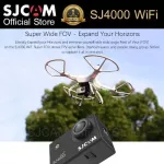 SJCAM SJ4000 Wi-Fi 12MP Action Camera เมนูไทย จอ2.0นิ้ว กล้องกันน้ำ Black ประกัน 1 ปี