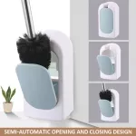 Serindia สแตนเลสติดผนังด้ามยาวขนนุ่มแปรงทำความสะอาดห้องน้ำที่ใส่แปรงในครัวเรือนอุปกรณ์ห้องน้ำ