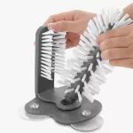 Serindia 2 in 1 แก้วเครื่องดื่มถ้วยดูดไวน์แปรงทำความสะอาด Gadgets ถ้วย Scrubber แก้วทำความสะอาดขวดแปรงอ่างล้างจานอุปกรณ์ครัว