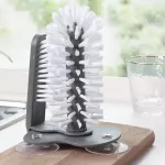 Serindia 2 in 1 แก้วเครื่องดื่มถ้วยดูดไวน์แปรงทำความสะอาด Gadgets ถ้วย Scrubber แก้วทำความสะอาดขวดแปรงอ่างล้างจานอุปกรณ์ครัว