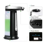 Serindia Touchless Liquid Soap Dispenser Smart Sensor Hands-Free Automatic Soap Dispenser Pump For Bathroom Kitchen 400ML