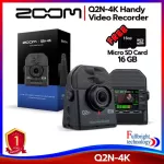 Portable HD video camera, Zoom Q2N-4K Handy Video Recorder for recording and guaranteed by 1 year Thai center, free! Micro SD 16GB
