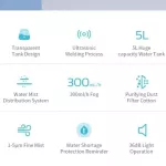 เครื่องทำความชื้น กรองอากาศ  5L Deerma Humidifier รุ่น DEM-F325