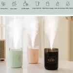 280ml Ultrasonic Air Humidifier Candle Ro Soft Lit USB I L Difr Car Ifier Anion Mist Maer