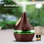 300ml Usb Electric Humidifier I L Difr Ultrasonic Wood Grain Air Humidifier Usni Mist Maer Led Lit