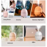 300ml Mini Air Humidifier Cute Rabbit Usb I L Difr Nit Lit Car Office Air Ifier Mist Maer