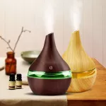 300ml Usb Electric Humidifier I L Difr Ultrasonic Wood Grain Air Humidifier Usni Mist Maer Led Lit