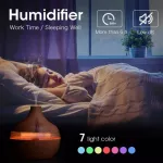 300ml Usb Air Humidifier Electric Difr Mist Wood Grain L Therapy Mini Have 7 Led Lit For Car Hoffice