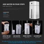 1000ml Air Humidifier Humidificador Difr I L Air Ifng Mist Maer Household Adjustable Fog Large Capacity