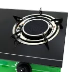 OXYGEN เตาแก๊สหน้ากระจกนิรภัย หัวเทอร์โบ/อินฟราเรด รุ่น X-3500 สีดำ-เขียว