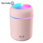Serindia แบบพกพา 300Ml Air Humidifier Mini Ultrasonic Humidifier โรแมนติก Soft Light Essential Oil Diffuser เครื่องฟอกอากาศ Cool Mist Maker