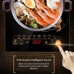 Electromagnetic stove 2100w, intelligent household, energy saving energy, 8 -speed food, micro -crystal lines, electromagnetic stoves