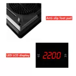 Household electromagnetic stove is 2200 watts high. Multi -function, electromagnetic, black crystal panel, can adjust the speed of 8 levels.