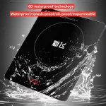 Household electromagnetic stove is 2200 watts high. Multi -function, electromagnetic, black crystal panel, can adjust the speed of 8 levels.