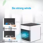Portable small air conditioner fan USB Air Cooller 7 Color LED LED Light, Office, Silent, Cooling Fan with Desk Top