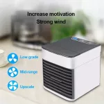 Portable small air conditioner fan USB Air Cooller 7 Color LED LED Light, Office, Silent, Cooling Fan with Desk Top