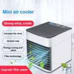 Portable small air conditioner fan USB Air Cooller 7 Color LED LED Light, Office, Silent, Cooling Fan with Desk Top