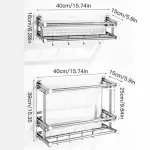 ชั้นวางของ2 ชั้นวางของติดผนัง ชั้นสแตนเลส แข็งแรง แน่นหนา วางของได้เยอะ รับน้ำหนักได้ดี ชั้นวางของติดผนังสแตนเลส