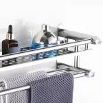 ชั้นวางของ2 ชั้นวางของติดผนัง ชั้นสแตนเลส แข็งแรง แน่นหนา วางของได้เยอะ รับน้ำหนักได้ดี ชั้นวางของติดผนังสแตนเลส