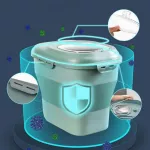 Rice storage box Rice tanks/grains, moisture storage, capacity 15 kg. Can add pet feed. The bucket can be folded with wheels.