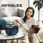 เครื่องทำความชื้นในห้องนอนโฮมออฟฟิศ 5L ความจุขนาดใหญ่อัจฉริยะความชื้นคงที่หมดเวลาเครื่องเพิ่มความชื้นในอากาศสำหรับแม่และเด็กสีน้ำเงินเข้ม