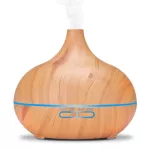 550ml Therapy I L Difr Wood Grain Rote Control Ultrasonic Air Humidifier Cool Mister 7 CR LED LID