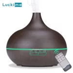 550ml Therapy I L Difr Wood Grain Rote Control Ultrasonic Air Humidifier Cool Mister With 7 Cr Led Lit