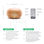 400ml I L Difr Ultrasonic Air Humidifier For Xiomi With Wood Grain Rote Control For Office Home