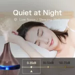 300ML USB Humidifier Electric L Therapy Wood Grain Ultrasonic Air Difr with 7 CRS LITS for Hoffice Car