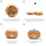 400ml I L Difr Ultrasonic Air Humidifier For Xiomi With Wood Grain Rote Control For Office Home