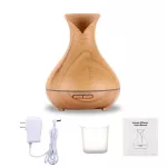 Vase S I L DIFR 500ml Air Humidifier Wood Grain 7 CR LED Lit Ultrasonic Cool Mist Gifr