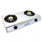 KASHIWA เตาแก๊สหัวคู่หน้าสแตนเลส หัวทองเหลือง รุ่น K-2000