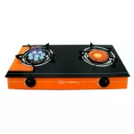 Oxygen gas stove in front of the safety glass Turbo/Infrared model, model X-3500, black-orange
