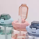 ขวดน้ำดื่มพลาสติกพร้อมบอกเวลาขนาดใหญ่ 2 ลิตร กระบอกน้ำ 2 ลิตร ขวดน้ำพกพา ขวดน้ำดื่ม กระบอกน้ำดื่ม