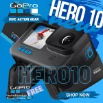 [ประกันศูนย์??1ปี]ใหม่ล่าสุด GoPro Hero10 Black ความละเอียด 5k/60fps ระบบกันสั่นใหม่ 4.0 กันน้ำ 10 เมตร
