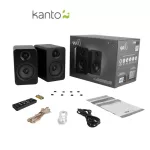 Kanto YU4 ลำโพงคุณภาพ Powered Bookshelf Speakers with Bluetooth and Phono Preamp