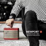 [แถมฟรีกระเป๋า]FENDER ลำโพง Bluetooth Streaming Speakers  - Newport 2 - Burgundy Champagne Gold