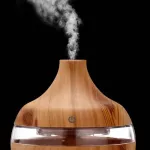 Wood Grain I L Therapy Difr Usb Charging Home Room Air Humidifier Ify Soothing Led Nit Lit Mist Maer