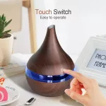 Baybo 300ml Usb Electric Air Difr Wood Grain Ultrasonic Humidifier Cool Mist Maer With 7 Crs Lits For Home