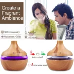 Household Air Humidifier I L Difr Ultrasonic Wood Grain Usni Mist Maer With Nt Touch Screen