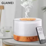 Serindia Electric Humidifier Air Diffuser Aroma Humidifier น้ำมัน diffuser อัลตราโซนิกลายไม้พร้อมฟังก์ชั่นลำโพงบลูทู ธ