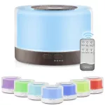 Serindia Electric Humidifier Air Diffuser Aroma Humidifier น้ำมัน diffuser อัลตราโซนิกลายไม้พร้อมฟังก์ชั่นลำโพงบลูทู ธ