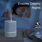 Serindia Aromacare USB Aroma Diffuser ความชื้นอัลตราโซนิกอากาศสดชื่นขนาดเล็ก BPA ฟรีพร้อมไฟ 7 สีสำหรับบ้านในรถยนต์