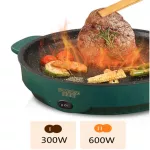 กระทะย่างไฟฟ้าในครัวเรือน แบบพกพา ย่างสเต็ก บาร์บีคิว จานเกาหลี ไม่ติดกระทะ เตาอบไฟฟ้า แผ่นเหล็ก บาร์บีคิว plate