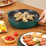 กระทะย่างไฟฟ้าในครัวเรือน แบบพกพา ย่างสเต็ก บาร์บีคิว จานเกาหลี ไม่ติดกระทะ เตาอบไฟฟ้า แผ่นเหล็ก บาร์บีคิว plate